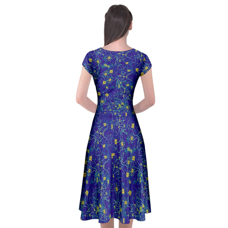 Blue Neuron Wrap Front Dress