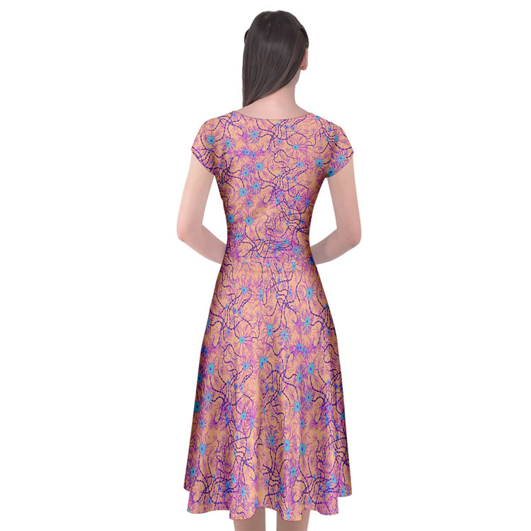 Rose Neuron Wrap Front Dress