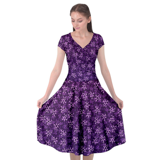 Purple Caffeine Wrap Front Dress