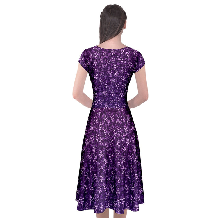 Purple Caffeine Wrap Front Dress