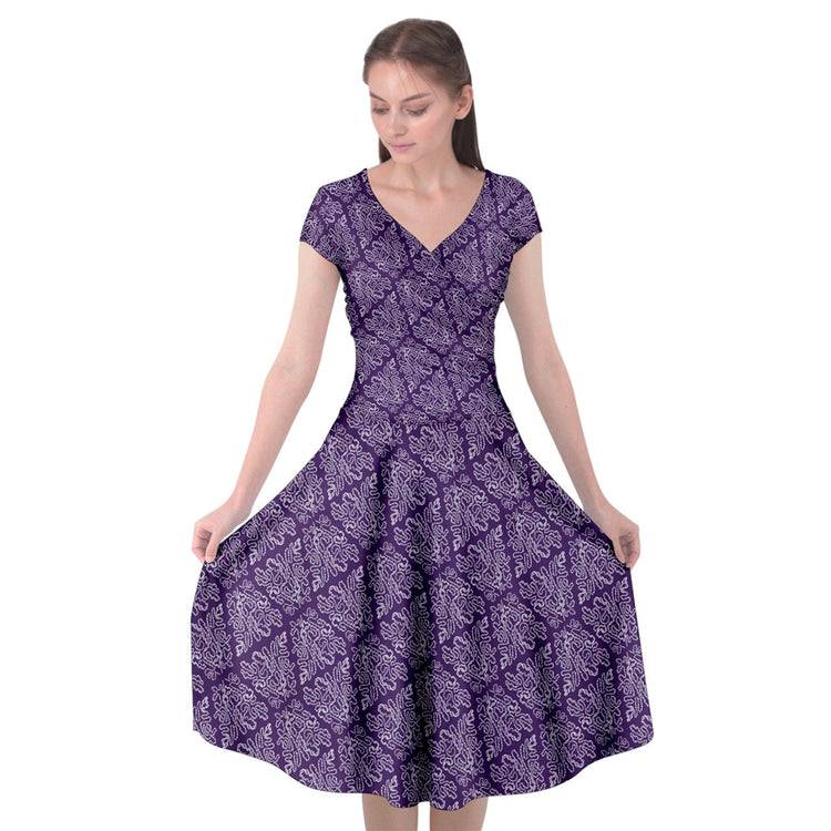 Purple Continuous DNA Wrap Front Dress