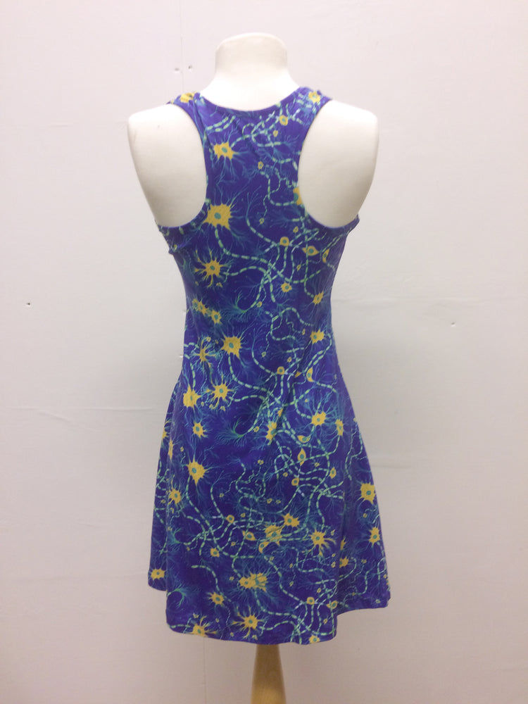 Blue Neurons Cotton Tennis Dress