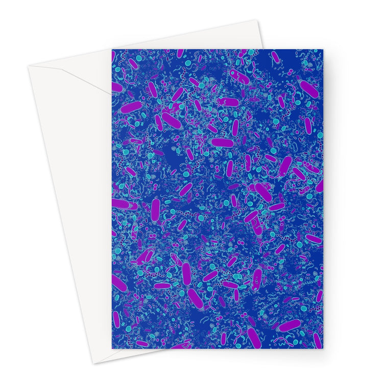 Blue Bacteria Greeting Card - Boutique Science