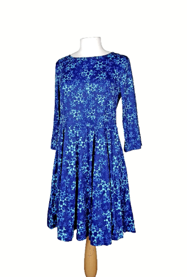 Blue Neurons Smock Dress