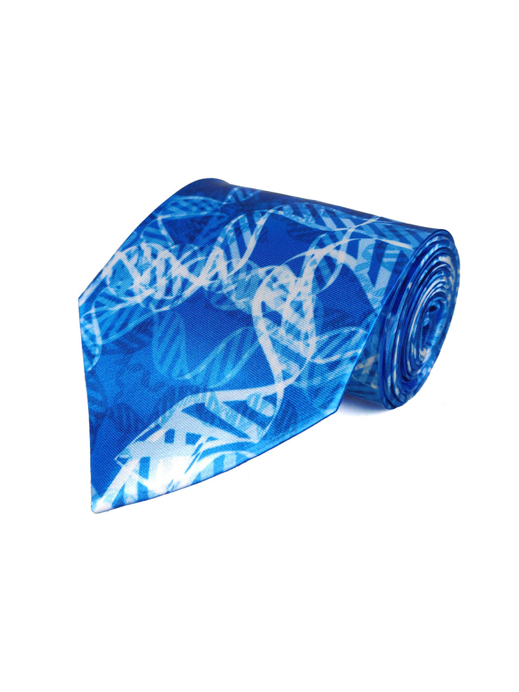 DNA Pattern Tie (Blue) (UK Stock)
