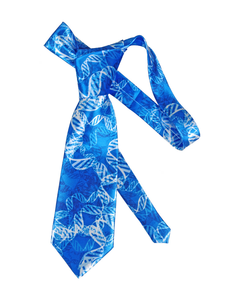 DNA Pattern Tie (Blue) (UK Stock)