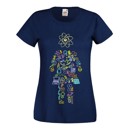 Women in Stem Navy T-shirt - Boutique Science