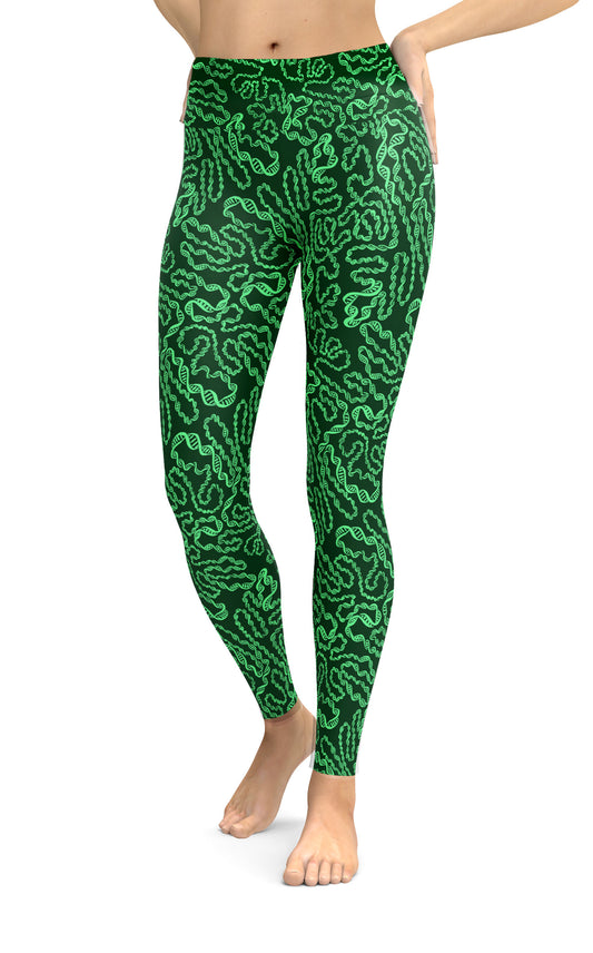 Leggings continuous DNA green