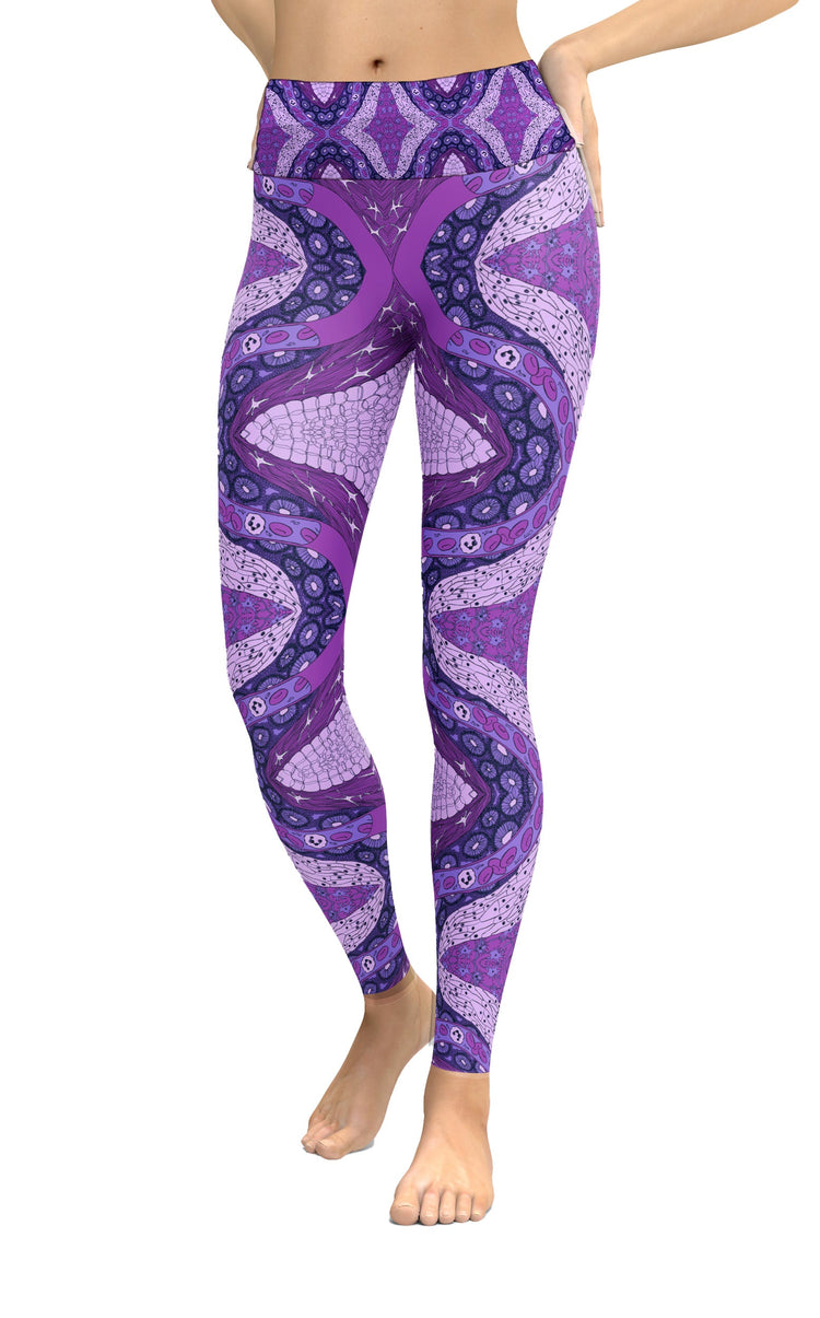 Purple Tissue Types Classic Yoga Leggings