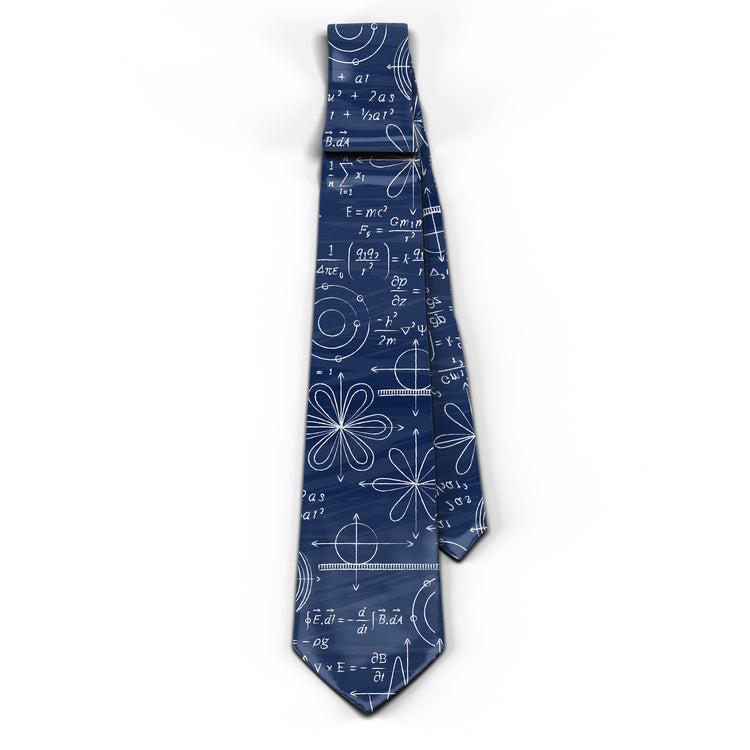 Blue Chalkboard equations Tie (UK Stock)