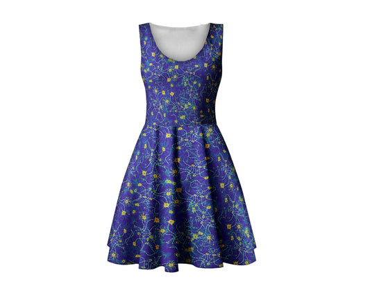 Blue Neuron Midi Scoop Dress