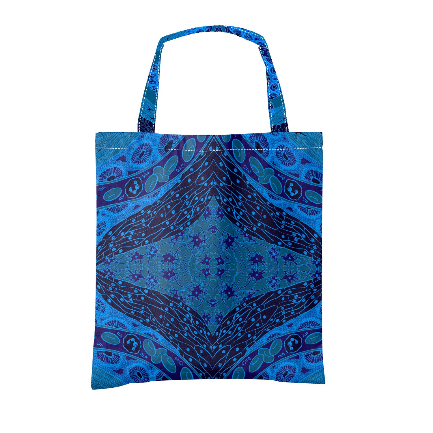 Blue tissues heavyweight canvas shopper bag - Boutique Science