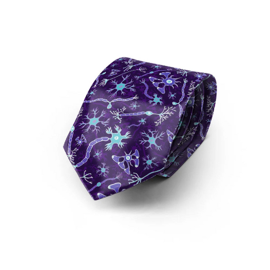 Purple neurons and Glia tie (UK Stock)