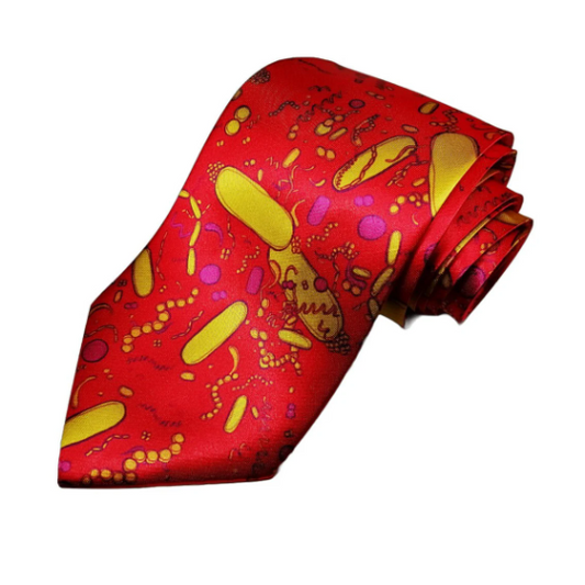 Red Bacteria Shapes Tie (UK Stock)