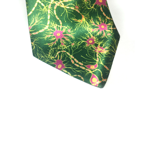 Neurons Pattern Tie (Green) (UK Stock)