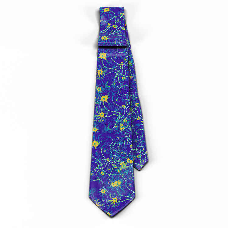Blue Neuron Necktie