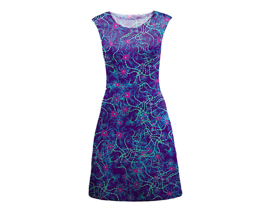 Purple Neuron Shift Dress